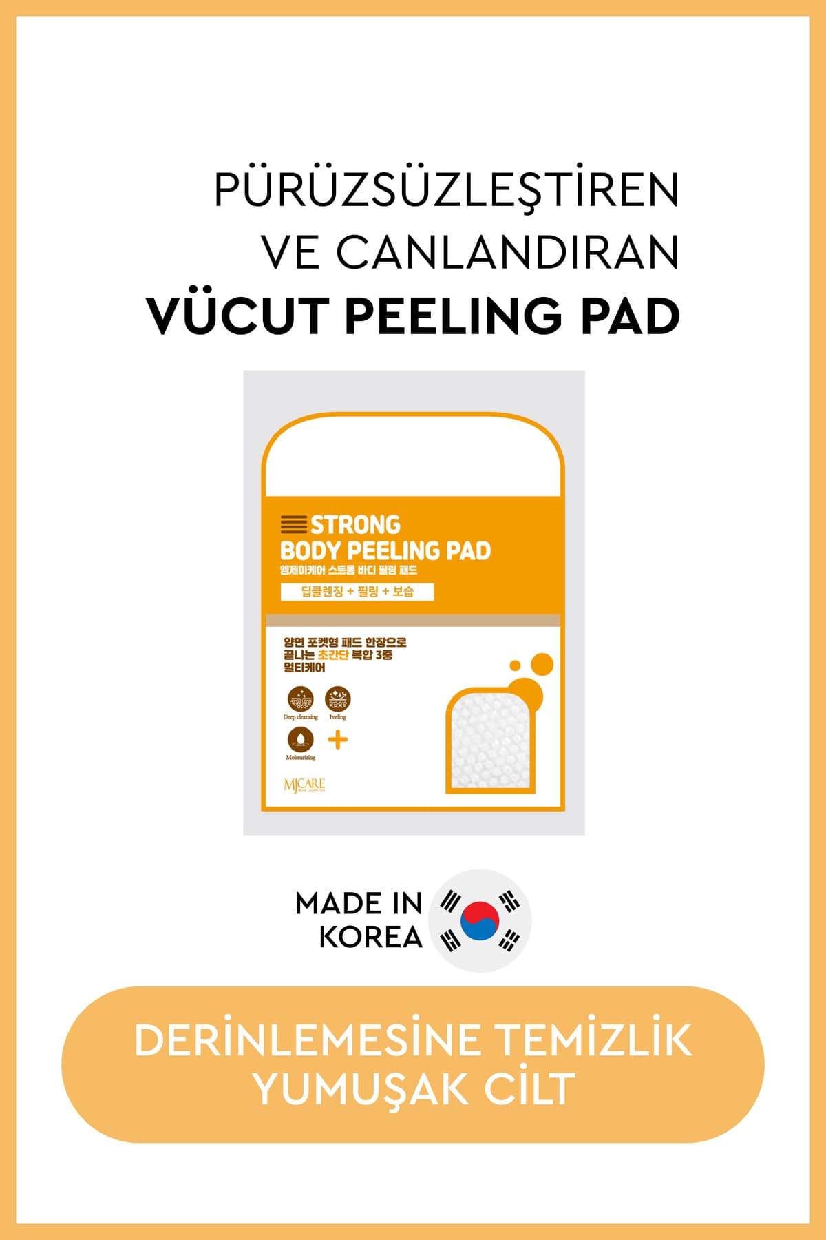 MjCare Strong Body Peeling Pad Vücut Peeling Pad