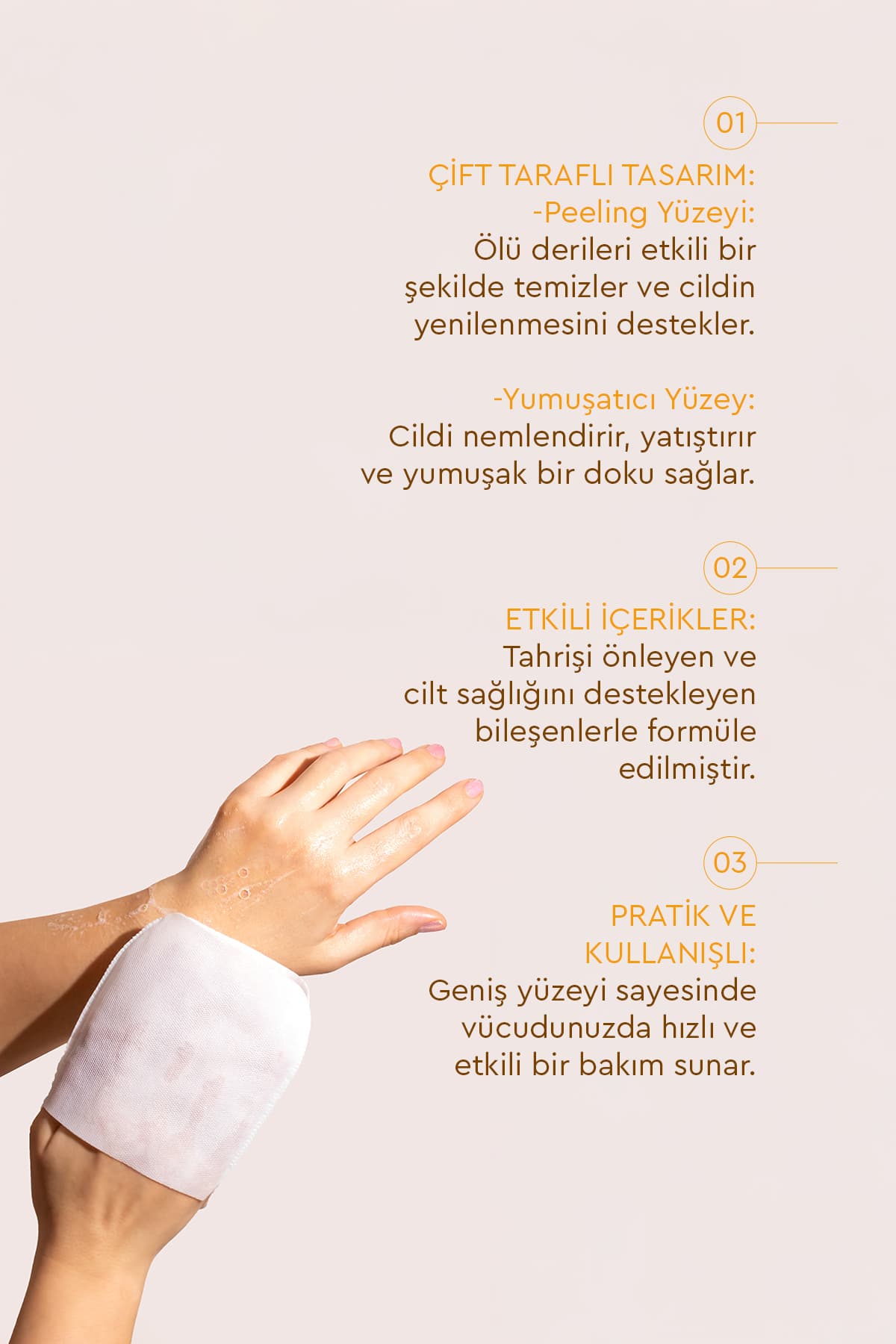 MjCare Strong Body Peeling Pad Vücut Peeling Pad